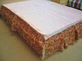 DaDa Bedding Sunrise Hibiscus Floral Dust Ruffle Pleated Satiny Pink Bed Skirt - 14" Drop (BS-BM465L-1) by DaDalogy Bedding Collection