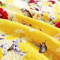 DaDa Bedding Sunshine Yellow Hummingbird Floral Bed in a Bag Set by DaDalogy Bedding Collection