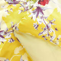 DaDa Bedding Sunshine Yellow Hummingbird Floral Duvet Cover Set by DaDalogy Bedding Collection
