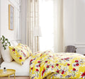DaDa Bedding Sunshine Yellow Hummingbird Floral Duvet Cover Set by DaDalogy Bedding Collection