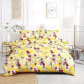 DaDa Bedding Sunshine Yellow Hummingbird Floral Duvet Cover Set by DaDalogy Bedding Collection