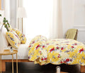 DaDa Bedding Sunshine Yellow Hummingbird Floral Quilt Set by DaDalogy Bedding Collection