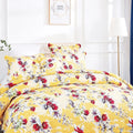 DaDa Bedding Sunshine Yellow Hummingbird Floral Quilt Set by DaDalogy Bedding Collection