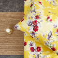 DaDa Bedding Sunshine Yellow Hummingbirds Floral Fitted Bed Sheet w/ Pillow Cases (JHW-925) by DaDalogy Bedding Collection