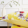 DaDa Bedding Sunshine Yellow Hummingbirds Floral Fitted Bed Sheet w/ Pillow Cases (JHW-925) by DaDalogy Bedding Collection