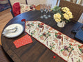 DaDa Bedding Sweet Heart Love Notes Pink Floral Woven Tapestry Dining Table Runner (18273) by DaDalogy Bedding Collection