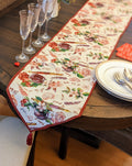 DaDa Bedding Sweet Heart Love Notes Pink Floral Woven Tapestry Dining Table Runner (18273) by DaDalogy Bedding Collection