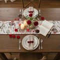 DaDa Bedding Sweet Heart Love Notes Pink Floral Woven Tapestry Dining Table Runner (18273) by DaDalogy Bedding Collection