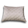 DaDa Bedding Taupe Grey Velvet Quilted King Pillow Sham - (JHW831) by DaDalogy Bedding Collection