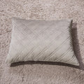 DaDa Bedding Taupe Grey Velvet Quilted King Pillow Sham - (JHW831) by DaDalogy Bedding Collection