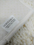 DaDa Bedding Vanilla Ivory White Shaggy Soft Chenille Noodle Carpet Rug Bath Mat by DaDalogy Bedding Collection