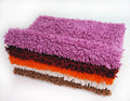 DaDa Bedding Vanilla Ivory White Shaggy Soft Chenille Noodle Carpet Rug Bath Mat by DaDalogy Bedding Collection