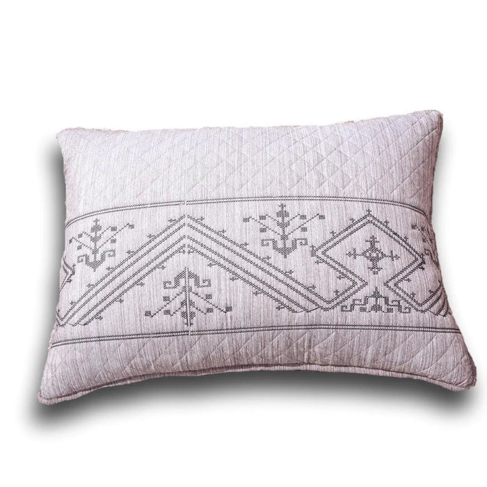 DaDa Bedding Whimsical Lavender Purple Grey Yarn Dyed Quilted King Pillow Sham, 20” x 36” (JHW866) by DaDalogy Bedding Collection