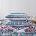 DaDa Bedding White Blue Floral Paisley Quilt Set by DaDalogy Bedding Collection