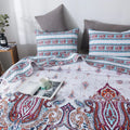 DaDa Bedding White Blue Floral Paisley Quilt Set by DaDalogy Bedding Collection