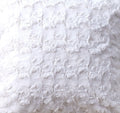 DaDa Bedding White Roses Faux Fur Pillow Cover by DaDalogy Bedding Collection