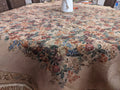 DaDa Bedding Wildflower Wonderland Floral Golden Beige Tan Square Dining Table Cloth (3100) by DaDalogy Bedding Collection