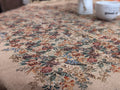 DaDa Bedding Wildflower Wonderland Floral Golden Beige Tan Square Dining Table Cloth (3100) by DaDalogy Bedding Collection