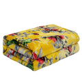DaDa Bedding Yellow Farmhouse Rustic Spring Floral Hummingbirds Soft Fleece Throw Blanket (925) by DaDalogy Bedding Collection