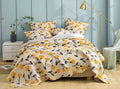DaDa Bedding Yellow Fleur Floral Bed in a Bag Set - Ivory Botanical by DaDalogy Bedding Collection