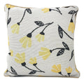 DaDa Bedding Yellow Fleur Floral Botanical Spring Tapestry Throw Pillow Cover, 16" x 16" (18112) by DaDalogy Bedding Collection