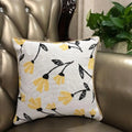 DaDa Bedding Yellow Fleur Floral Botanical Spring Tapestry Throw Pillow Cover, 16" x 16" (18112) by DaDalogy Bedding Collection