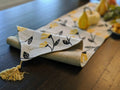 DaDa Bedding Yellow Fleur Floral Garden Woven Tapestry Dining Table Runner (18112) by DaDalogy Bedding Collection