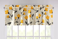 DaDa Bedding Yellow Fleur Floral Golden Orange Ivory Window Curtain Valance - 18" x 52" (18112) by DaDalogy Bedding Collection