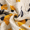 DaDa Bedding Yellow Fleur Floral Quilt Set - Ivory Gold Bedspread by DaDalogy Bedding Collection