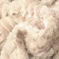 DaDalogy Bedding Champagne Ivory Faux Fur Throw Blanket - Dreamy Gold Geometric Embossed Sherpa Backside - Super Soft Warm Cozy Plush Fluffy by DaDalogy Bedding Collection