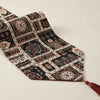 DaDalogy Bedding Elegant Woven Mughal Floral Tapestry Table Runner, Dark Noir Botanical Vintage Fleur (18197)