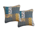DaDalogy Bedding Set of 2 Honey Cove Floral Patchwork Throw Pillow Covers, 18" x 18" (JHW957) by DaDalogy Bedding Collection