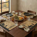 DaDalogy Bedding Set of 4 Pieces Autumn Birds Blessing Tapestry Dining Placemats 13” x 19” (Thanksgiving) by DaDalogy Bedding Collection