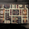 DaDalogy Bedding Set of 4-Pieces Dark Noir Mughal Floral Botanical Vintage Fleur Tapestry Placemats 13” x 19” (18197) by DaDalogy Bedding Collection