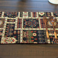 DaDalogy Bedding Set of 4-Pieces Dark Noir Mughal Floral Botanical Vintage Fleur Tapestry Placemats 13” x 19” (18197) by DaDalogy Bedding Collection