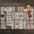 DaDalogy Bedding Set of 4-Pieces Light White Mughal Floral Botanical Cottage Fleur Tapestry Placemats 13” x 19” (18196) by DaDalogy Bedding Collection