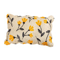 DaDalogy Bedding Yellow Fleur Floral Golden Orange Ivory Botanical Quilted Scalloped Pillow Sham (18112) by DaDalogy Bedding Collection