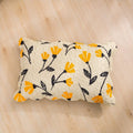 DaDalogy Bedding Yellow Fleur Floral Golden Orange Ivory Botanical Quilted Scalloped Pillow Sham (18112) by DaDalogy Bedding Collection