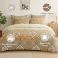 DaDalogy Coral Teal Floral Paisley Duvet Cover Set by DaDalogy Bedding Collection