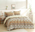 DaDalogy Coral Teal Floral Paisley Duvet Cover Set by DaDalogy Bedding Collection