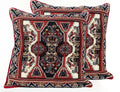 DaDalogy Elegant Majestic Kilim Red Rug Ornate Tapestry Throw Pillow Covers 16" x 16" (18195) by DaDalogy Bedding Collection