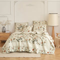 DaDalogy Enchanted Meadow Floral Quilt Set - Beige Rose Green by DaDalogy Bedding Collection