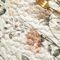 DaDalogy Enchanted Meadow Placemats - Set of 4, Floral Elegance in Beige, Rose, and Soft Green, Premium Soft Microfiber, Perfect for Any Meal, 13x19 Inches by DaDalogy Bedding Collection
