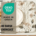 DaDalogy Enchanted Meadow Placemats - Set of 4, Floral Elegance in Beige, Rose, and Soft Green, Premium Soft Microfiber, Perfect for Any Meal, 13x19 Inches by DaDalogy Bedding Collection