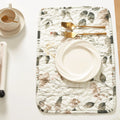 DaDalogy Enchanted Meadow Placemats - Set of 4, Floral Elegance in Beige, Rose, and Soft Green, Premium Soft Microfiber, Perfect for Any Meal, 13x19 Inches by DaDalogy Bedding Collection