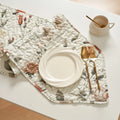 DaDalogy Enchanted Meadow Reversible Dinner Table Runner - Floral Elegance in Beige, Rose, and Soft Olive Green, Premium Soft Microfiber Quilted Table Runner by DaDalogy Bedding Collection