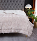 DaDalogy Lavender Grey Faux Fur Sherpa Throw Blanket by DaDalogy Bedding Collection