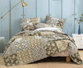 DaDalogy Paisley Dreams Floral Bed in a Bag Set - Olive Brown by DaDalogy Bedding Collection