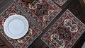 DaDalogy Set of 4-Pieces Majestic Kilim Red Persian Rug Woven Tapestry Placemats 13” x 19” (18195) by DaDalogy Bedding Collection