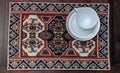 DaDalogy Set of 4-Pieces Majestic Kilim Red Persian Rug Woven Tapestry Placemats 13” x 19” (18195) by DaDalogy Bedding Collection